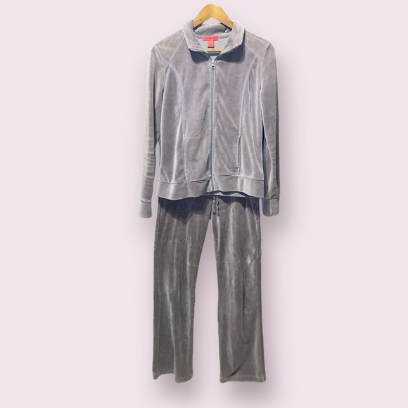 West & Vine Velour Tracksuit in Gray - size medium - Picture 1 of 14